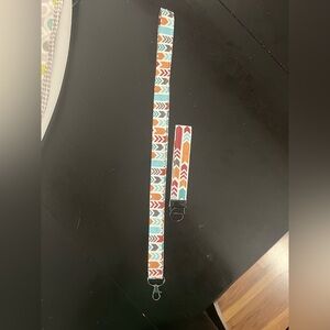 Colorful Arrow Pattern Lanyard and wristlet keychain